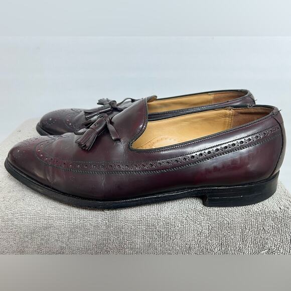 Johnston & Murphy Aristocraft Men’s Tassel Loafers – Size 11 | Burgundy Leather main image 7